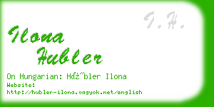 ilona hubler business card